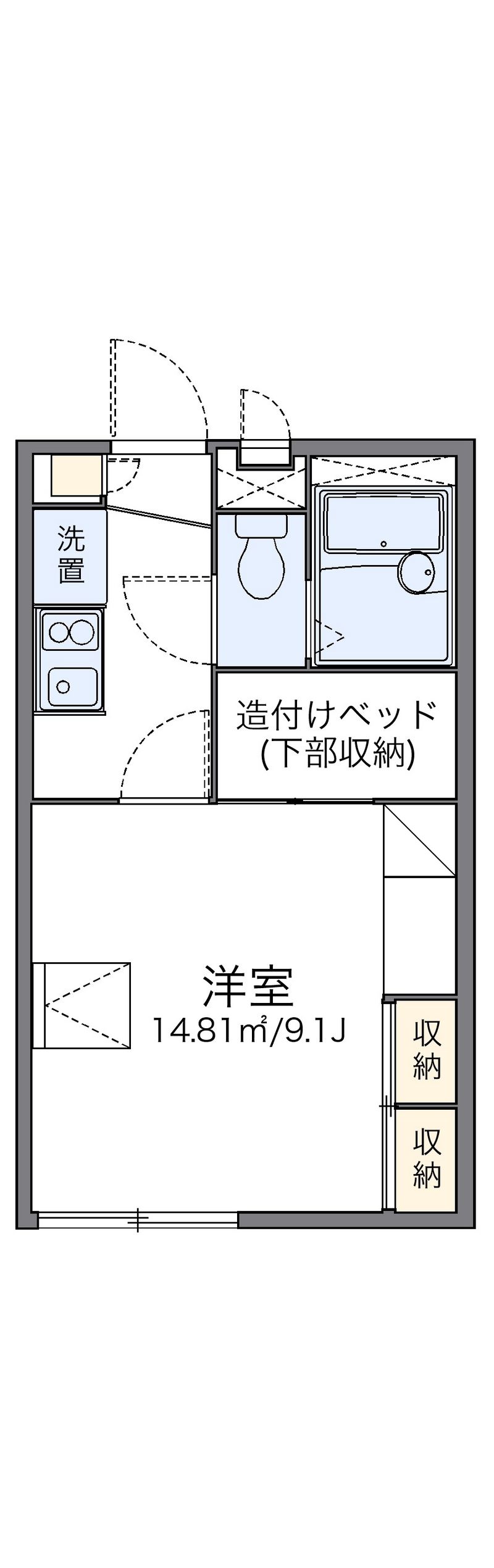 レオパレス花咲 間取図