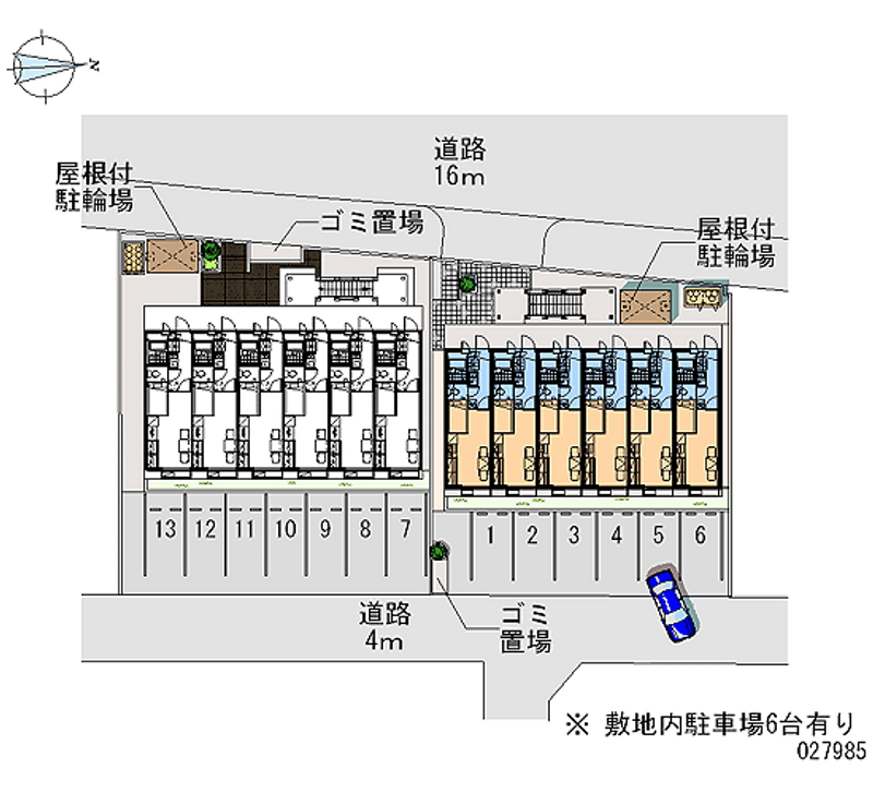 レオパレスミラドール十塚Ｂ 月極駐車場