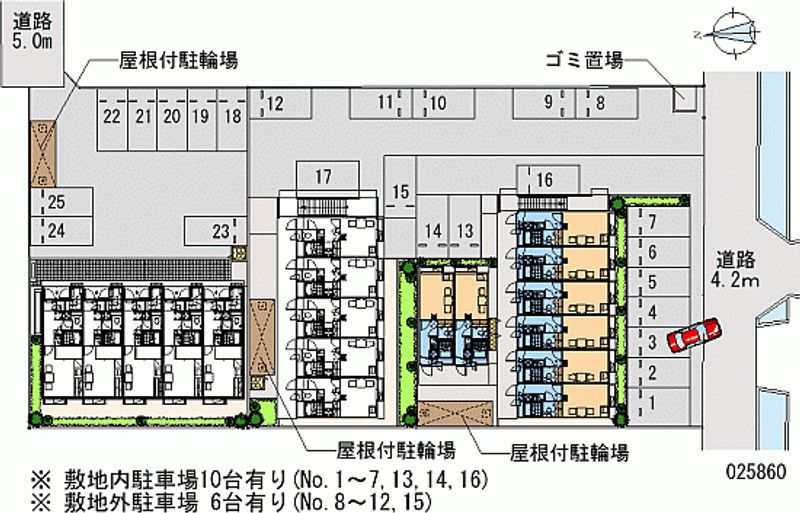 レオパレスすばるⅠ 月極駐車場