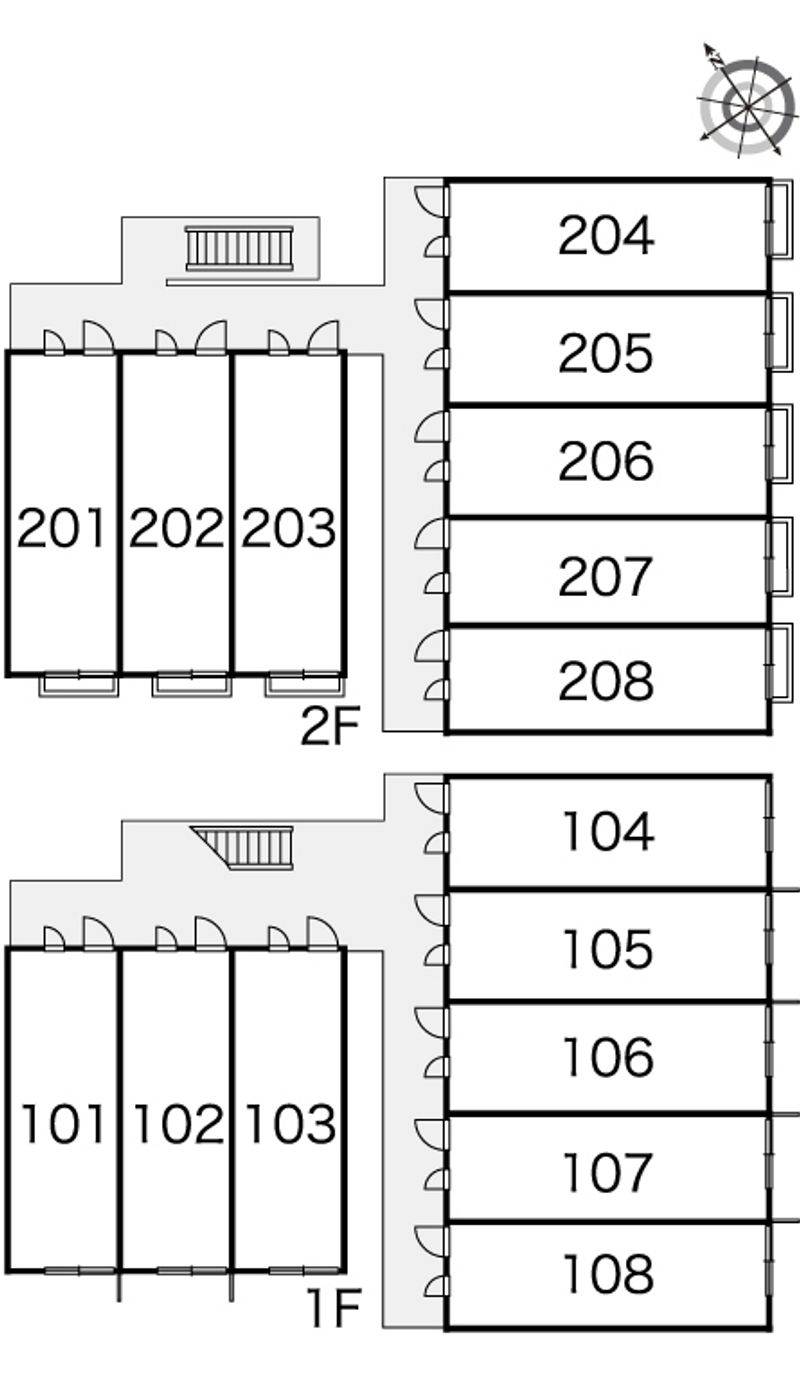 レオパレス池の辺ティエス 間取配置図