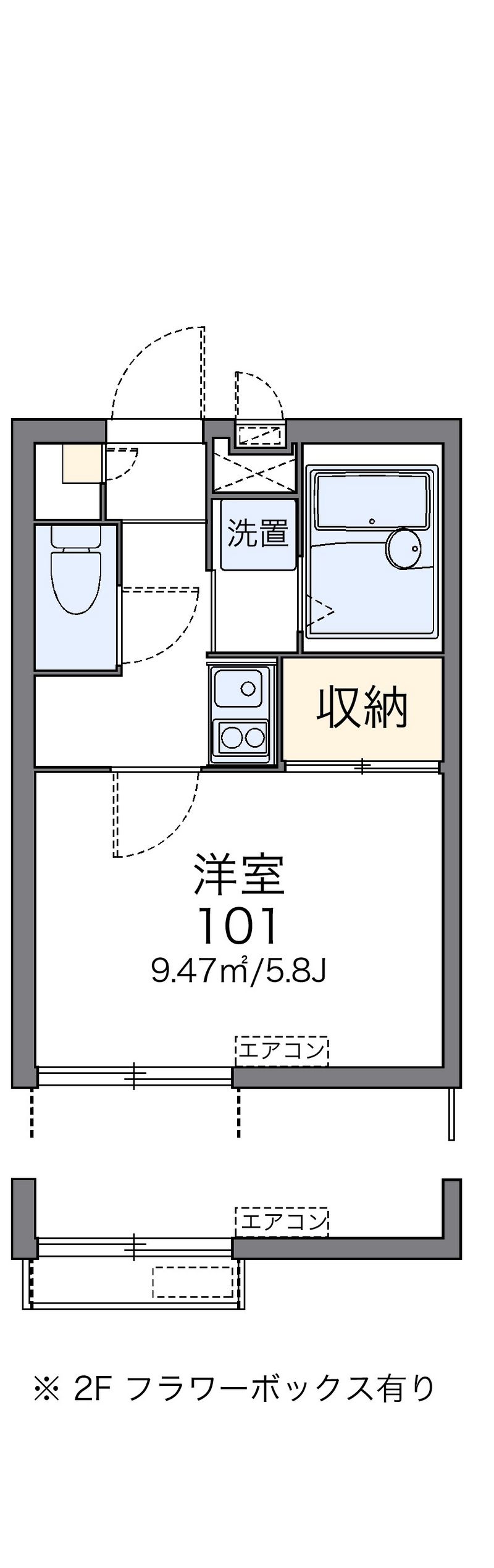 レオパレスマインドⅡ 間取図