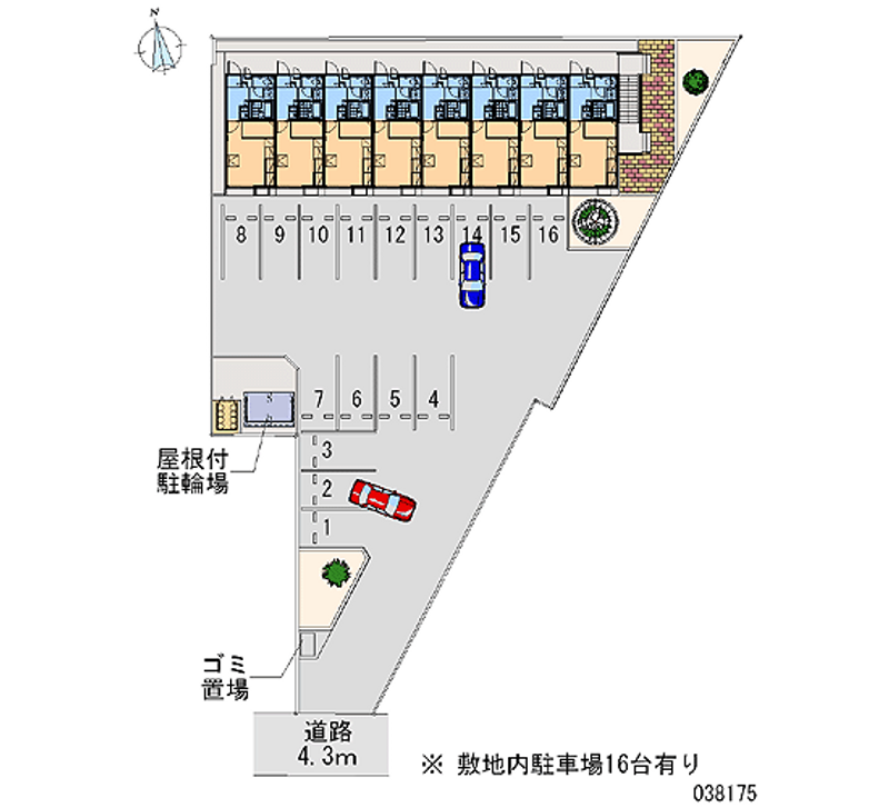 レオパレスコーポ向井 月極駐車場