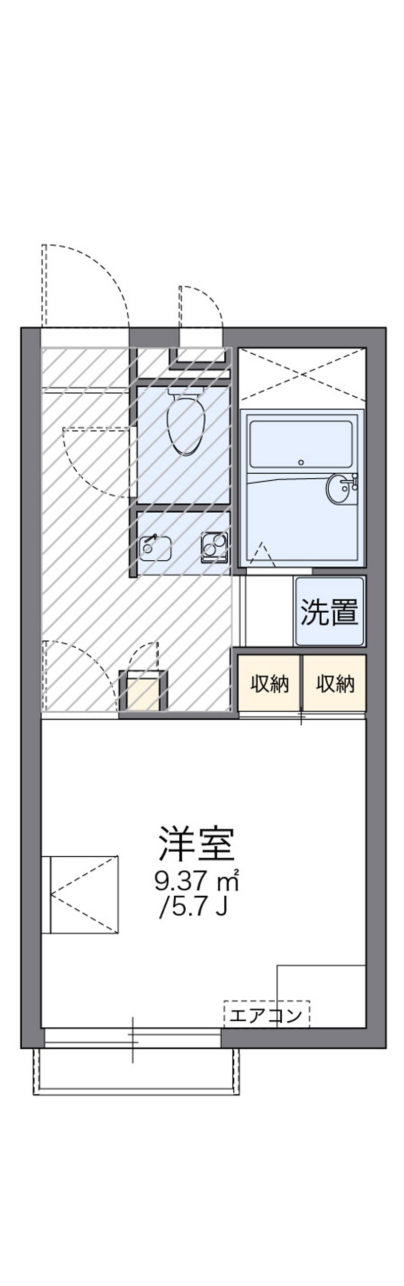 レオパレスマロウ 間取図