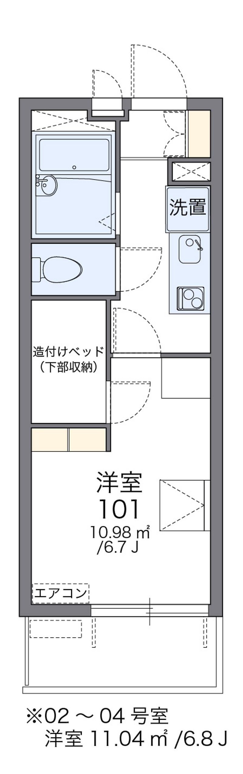 レオパレスＯＲＣＨＩＤ　Ａ 間取図
