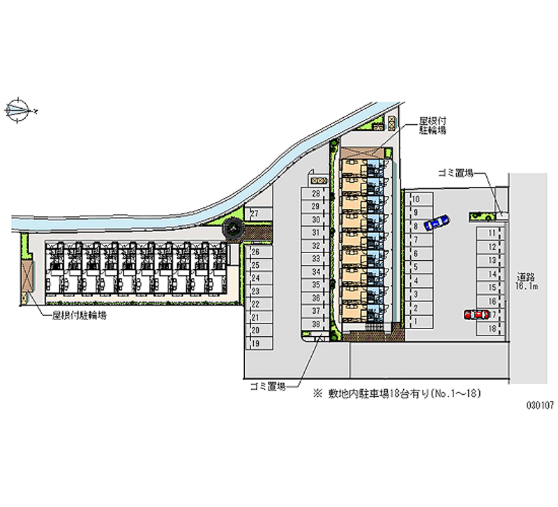 レオパレスＷＩＮＧ　秋光 月極駐車場