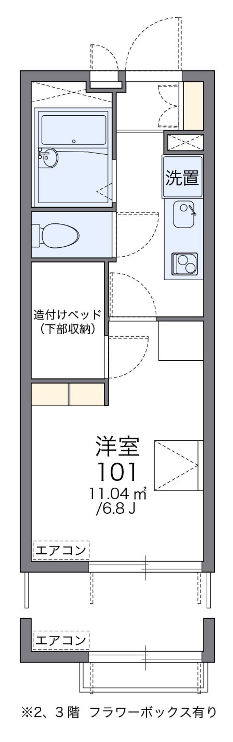 レオパレスＮＡＮＰＥＩ 間取図