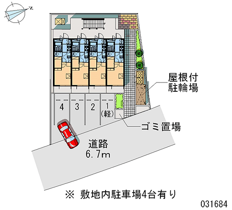 レオパレス常磐 月極駐車場