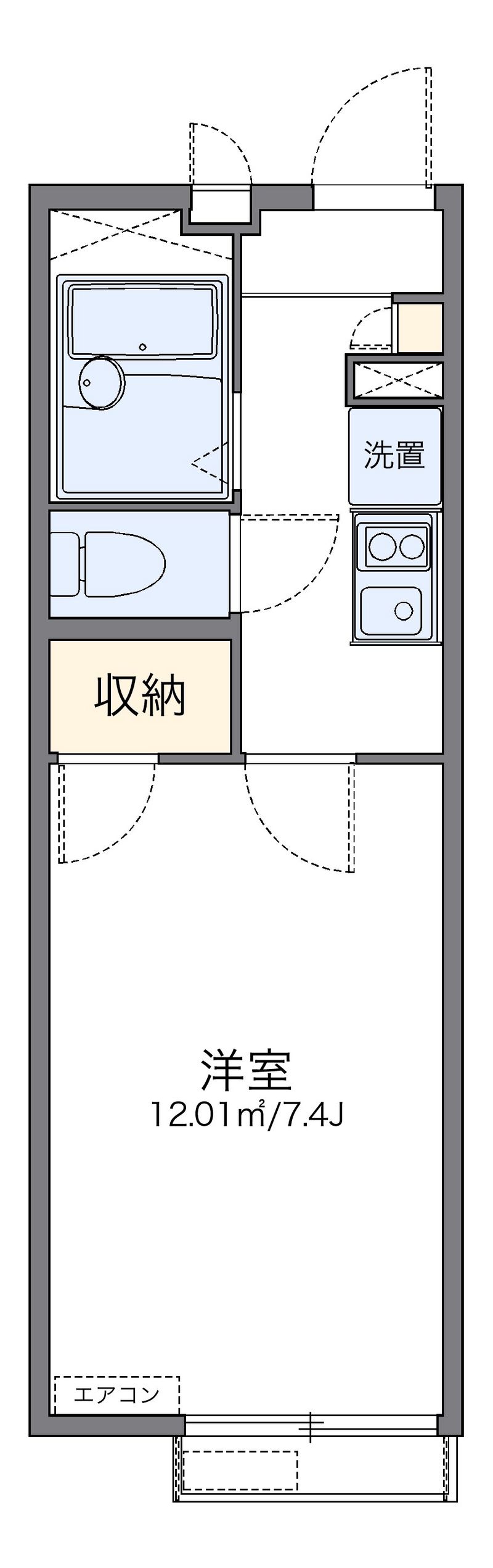 レオパレスひつかわ 間取図