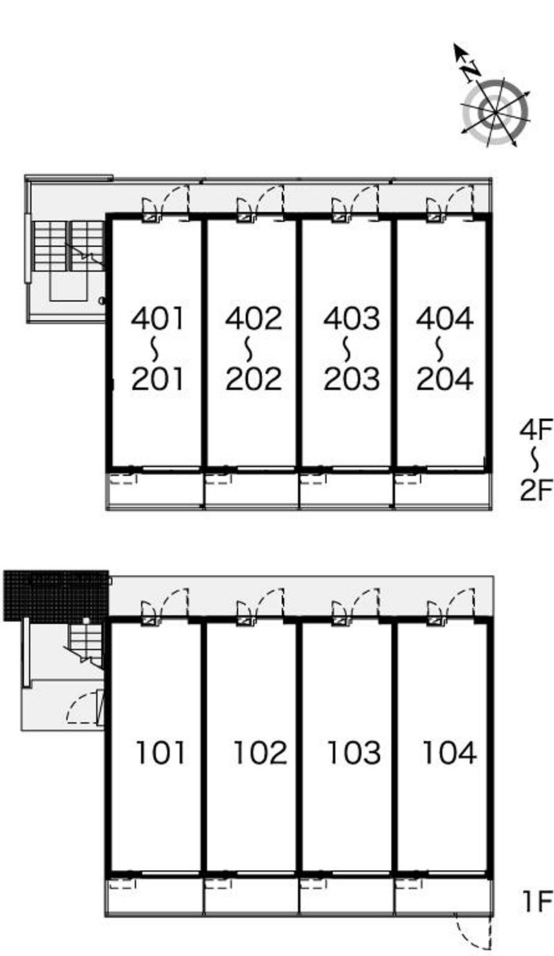 レオパレス住吉 間取配置図