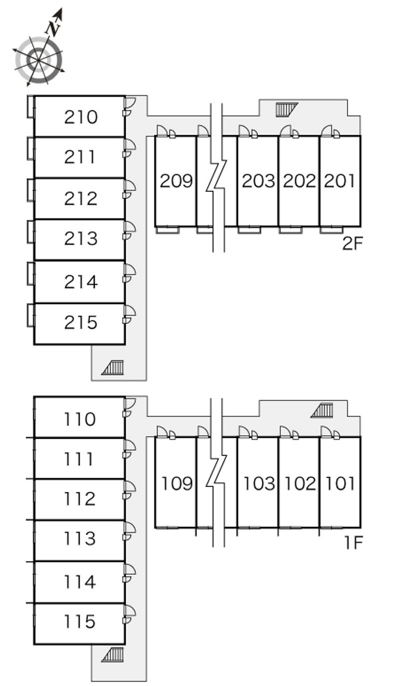 レオパレス林田 間取り配置図