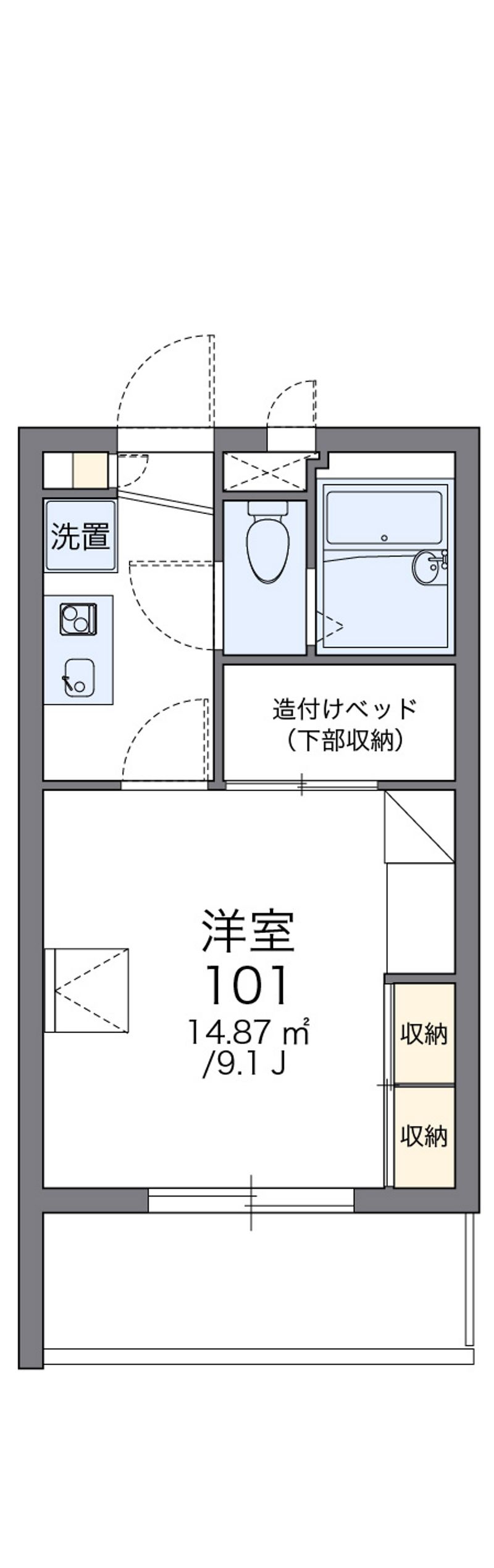 レオパレス新都心メカル 間取図