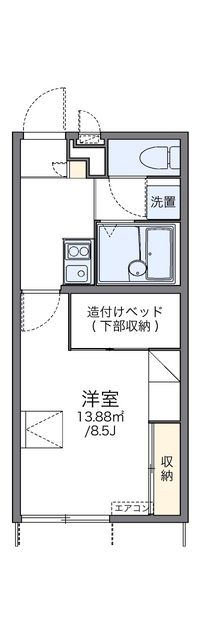 レオパレスシーエスリバー 間取り図