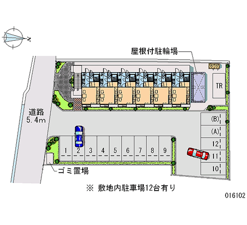 レオパレスレミュール二番館 月極駐車場