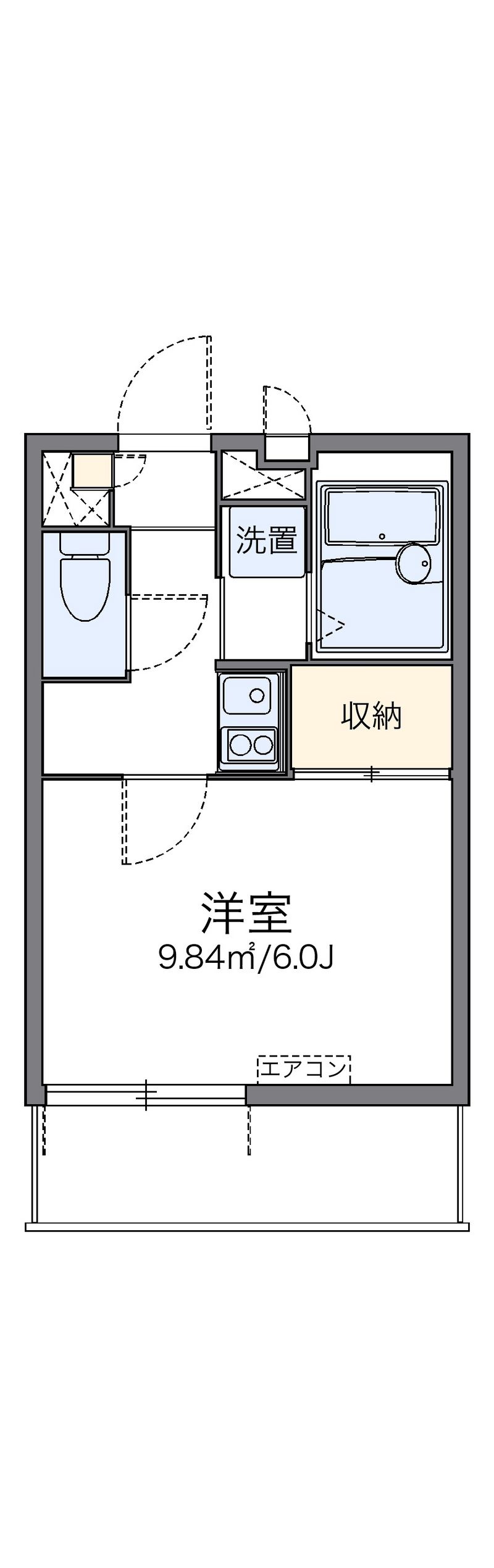 レオパレスアルビレオ 間取図
