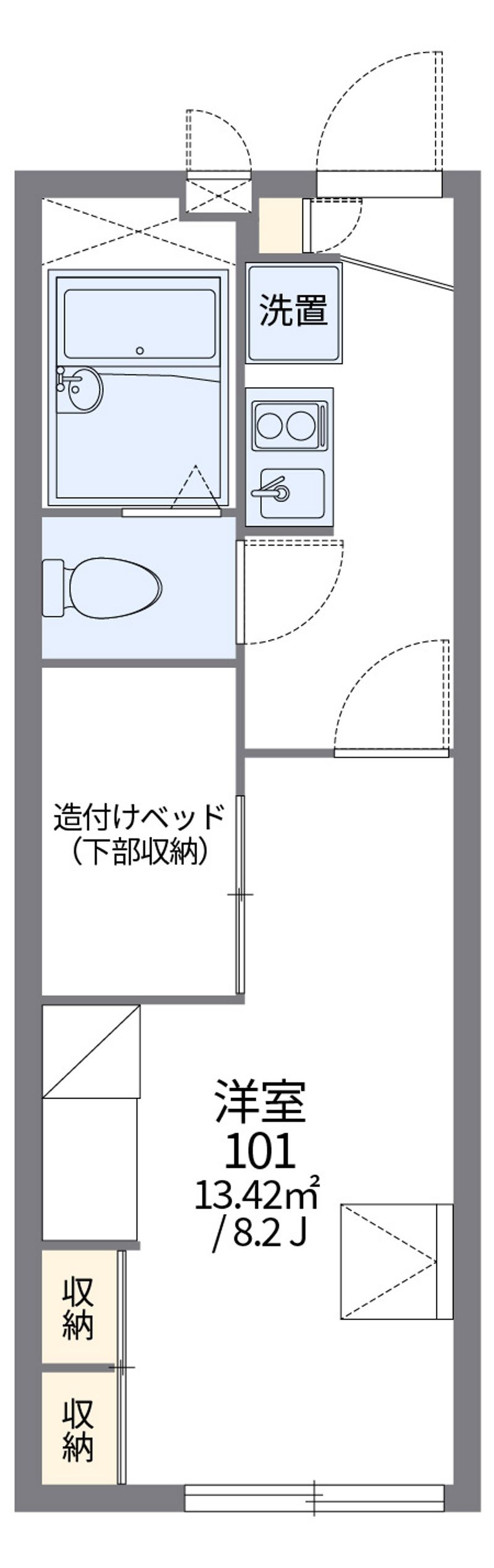 レオパレスカーサーセン 間取図