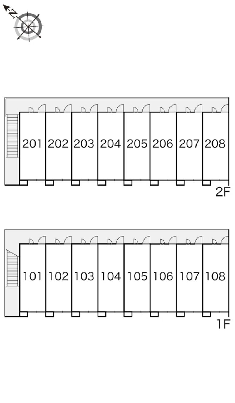 レオパレスピュアグリーンⅡ 間取配置図