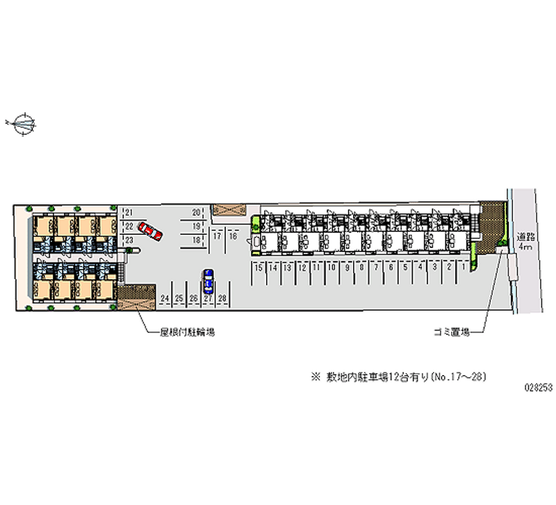 28253 bãi đậu xe hàng tháng