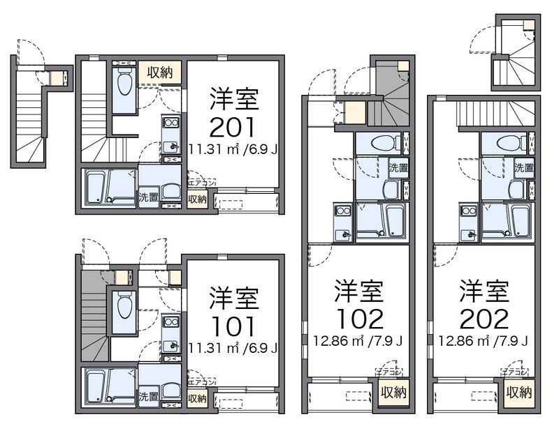 クレイノＨＩＲＯ 間取図