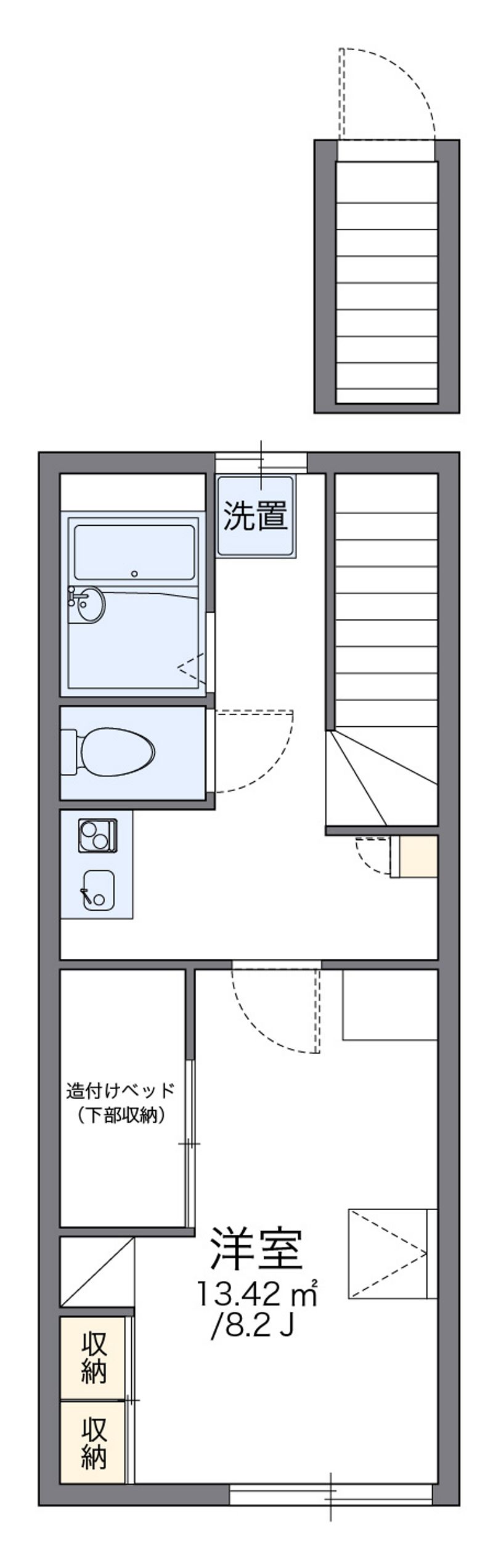 レオパレスＢｌｕｅＳｋｙ中関 間取図