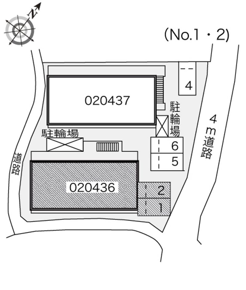 レオパレス芳山荘Ⅰ 配置図
