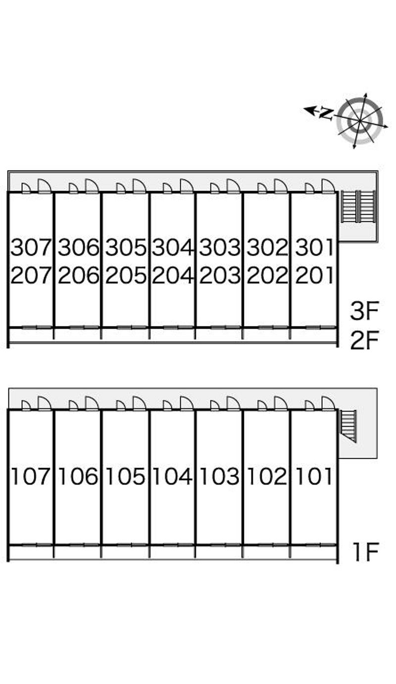 レオパレスグローリー 間取配置図