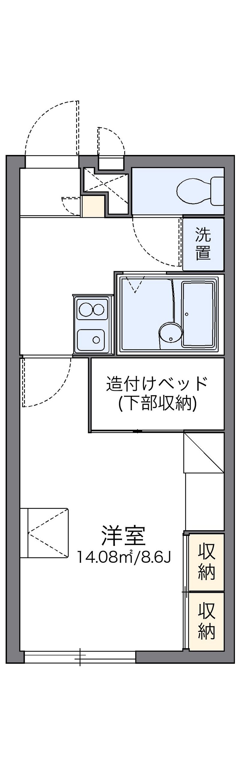 レオパレス大山望 間取図