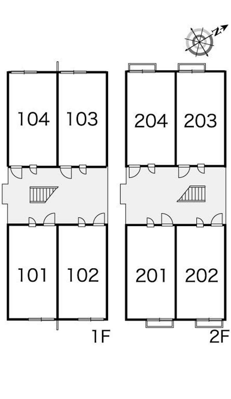 レオパレスパピー北浦Ⅰ 間取り配置図