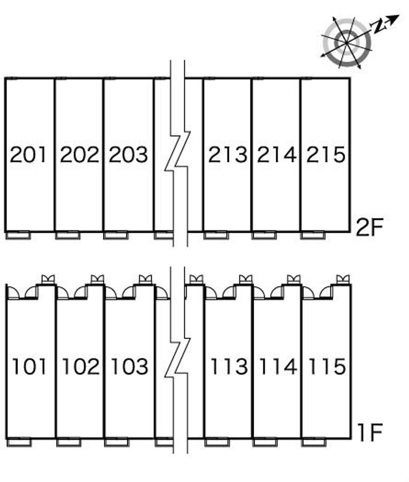 レオパレス増山Ⅰ 間取り配置図