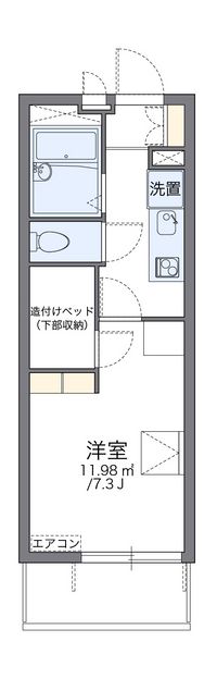 レオパレス向陵西 間取り図