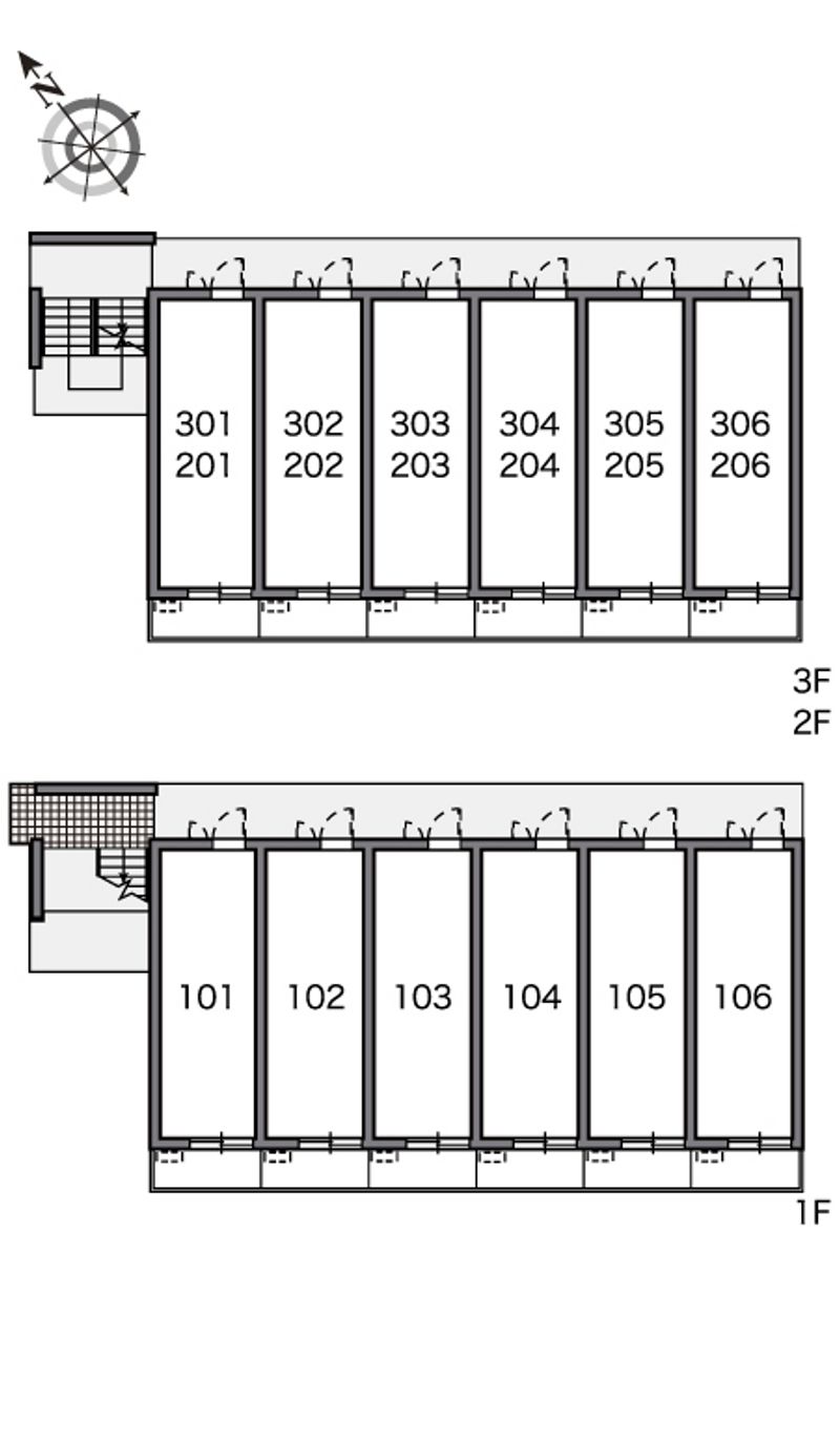 レオパレス田戸Ⅱ 間取配置図