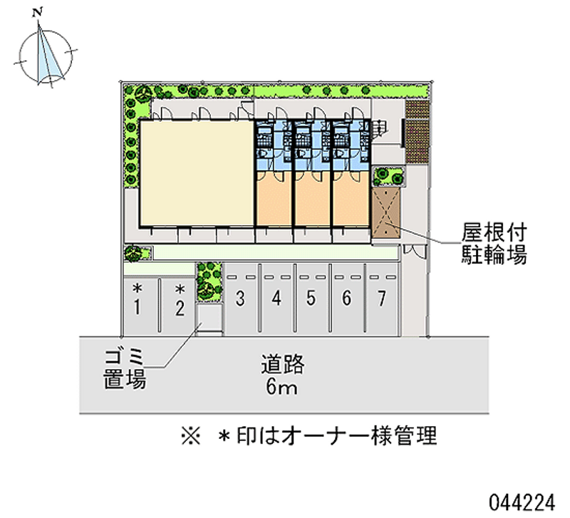 レオパレスアグレアブル 区画図
