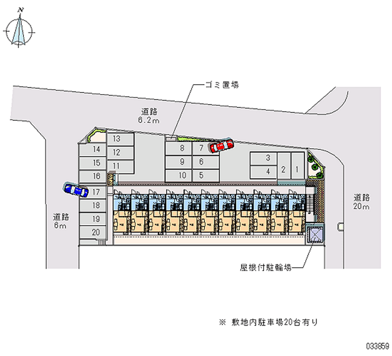 レオパレスコンフォート寿 月極駐車場