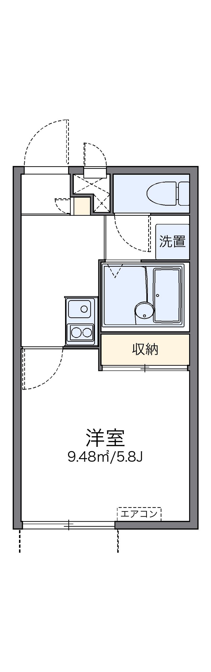 レオパレスＪ　ＢＯＸ　Ⅳ 間取図