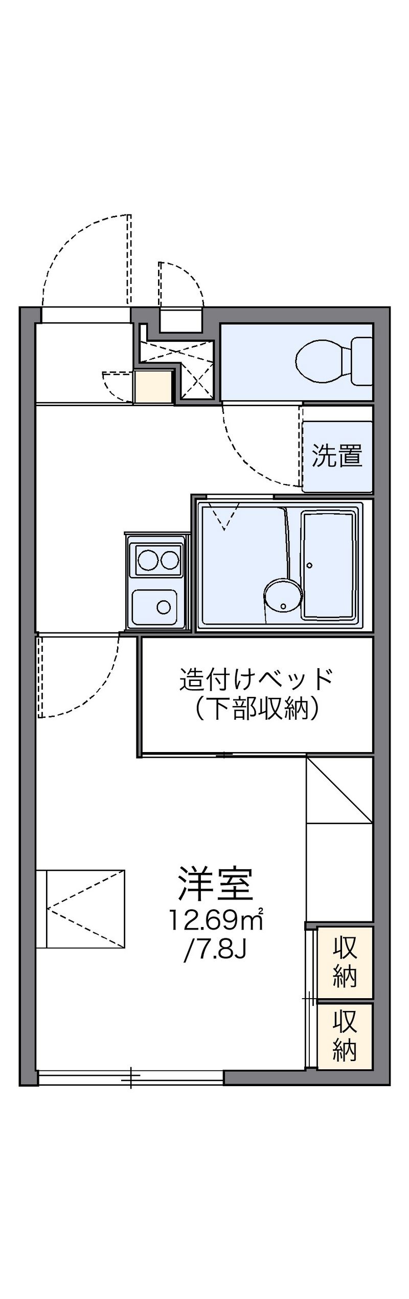 レオパレス花菜彩 間取図
