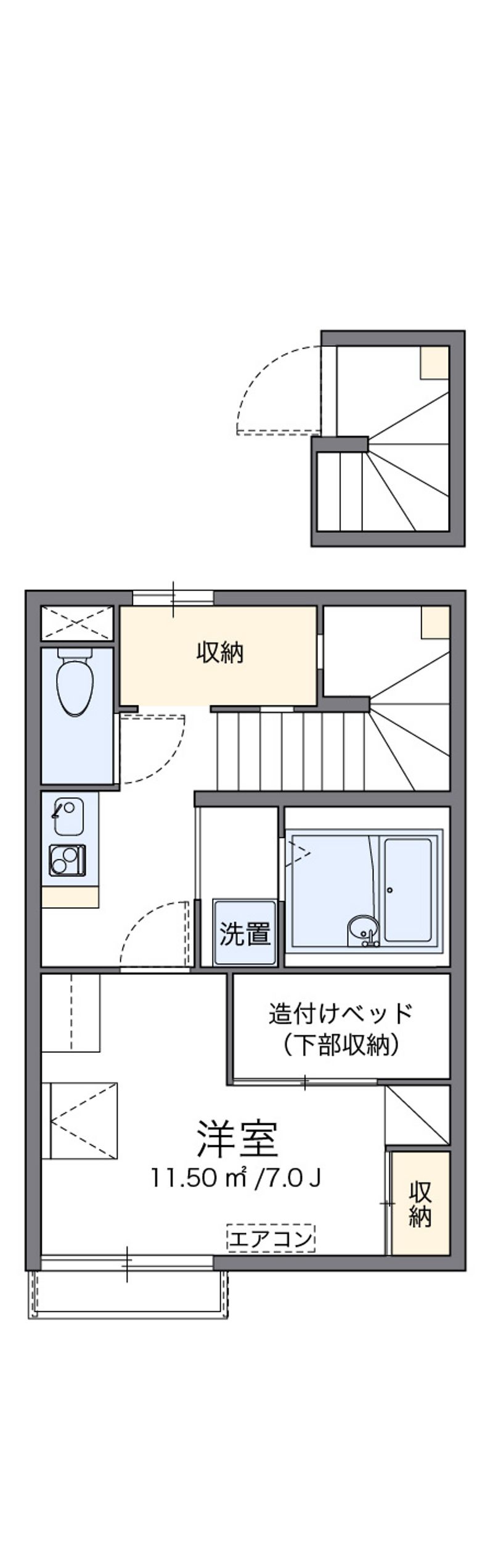 レオパレスメゾン藍 間取図