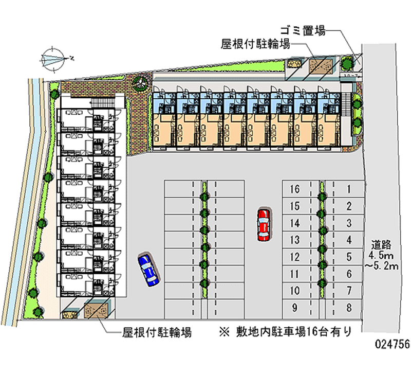 レオパレスリバーサイドＡ 月極駐車場