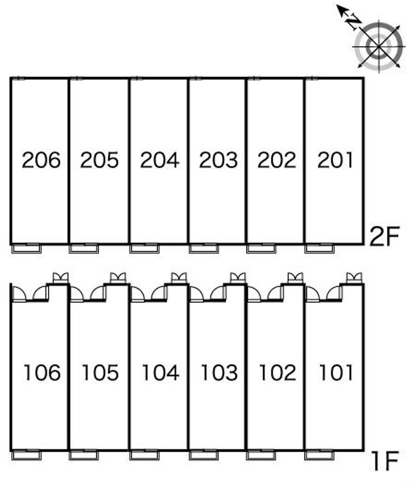 レオパレスＷＥＳＴ月見 間取配置図