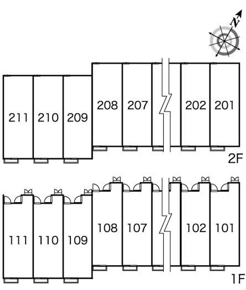 レオパレスＫ　ＨＡＵＳ撫養 間取り配置図