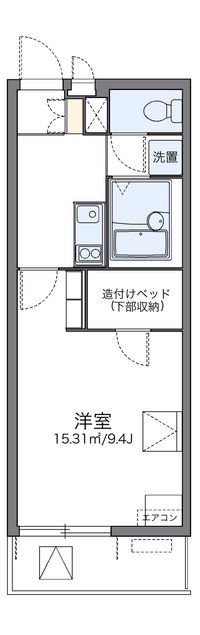 レオパレスサワ 間取図