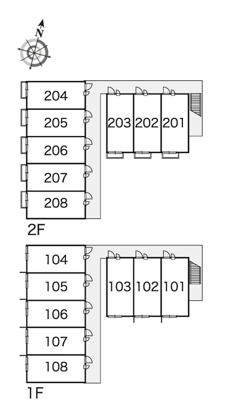 レオパレスオルゲント 間取配置図