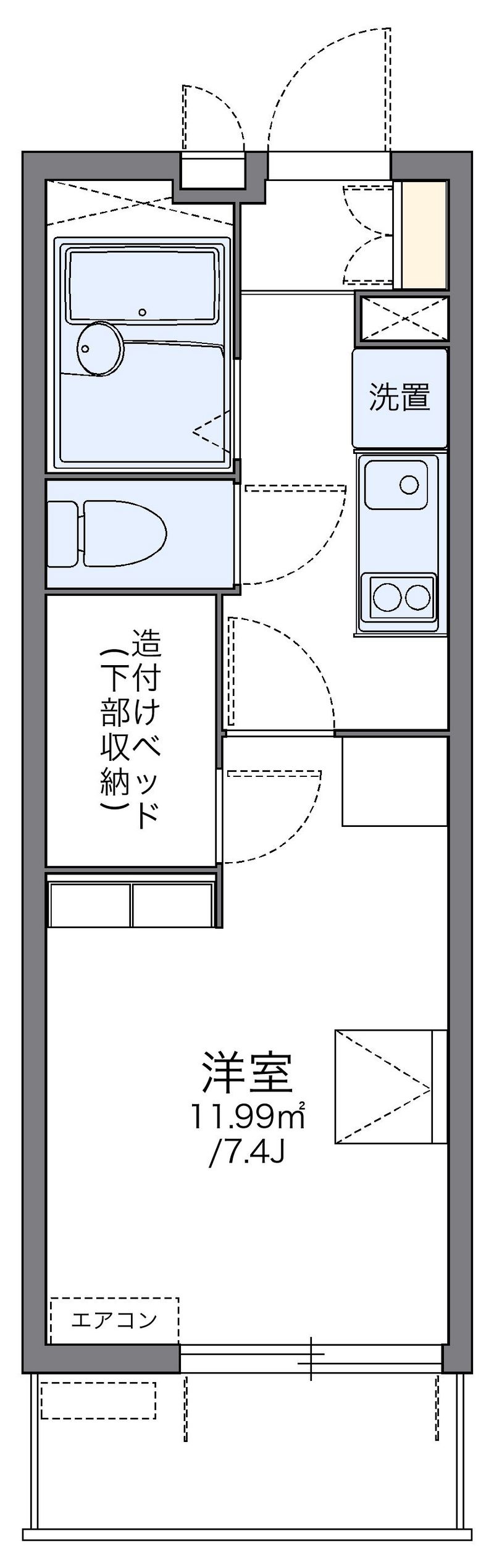 レオパレスモリエール　Ⅱ 間取図