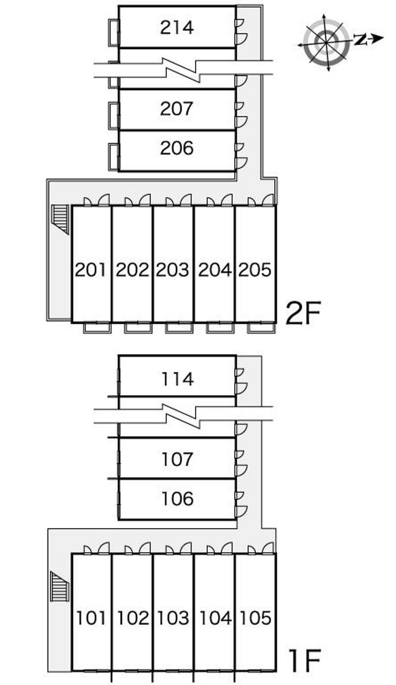 レオパレス森本北 間取り配置図