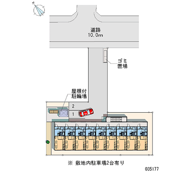 レオパレス西町北 区画図