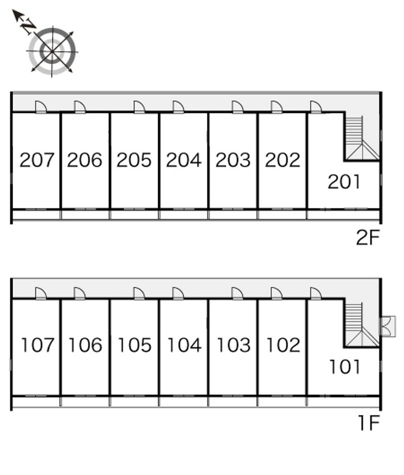 レオパレスＮＯＧＩ−Ｂ 間取配置図