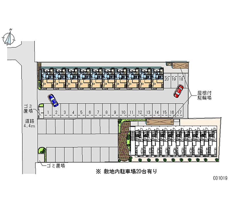 レオパレスポラール参番館 月極駐車場