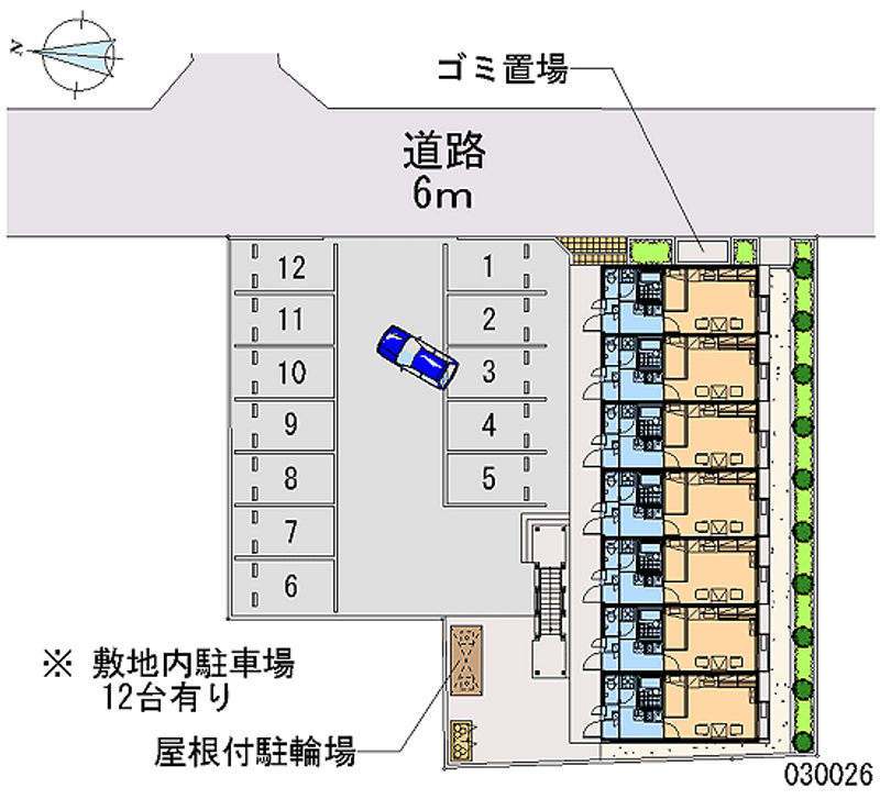 レオパレストゥモロー 月極駐車場