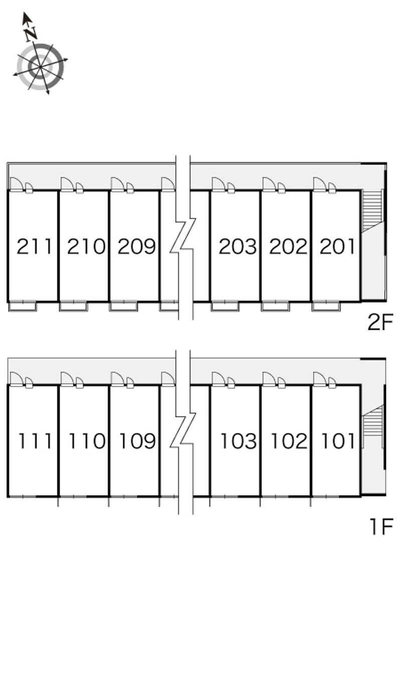 レオパレスあめやⅡ 間取配置図