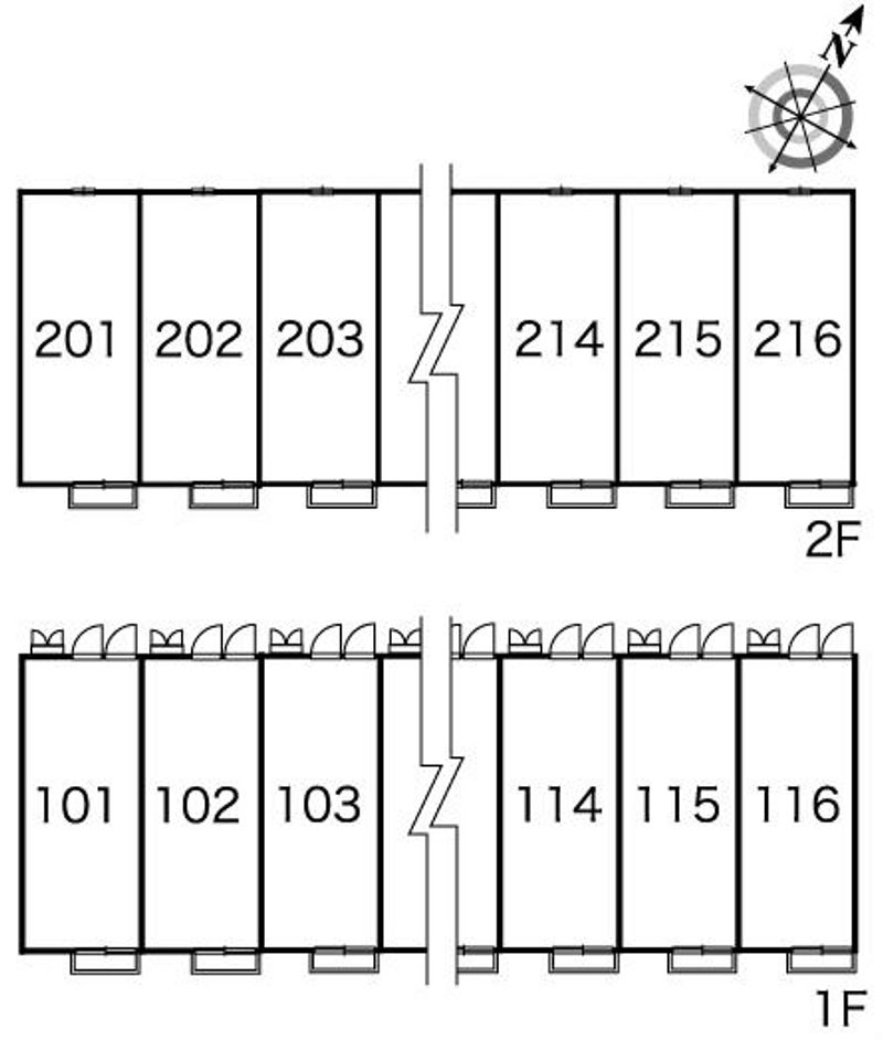 レオパレスエスポワール　みなと 間取配置図