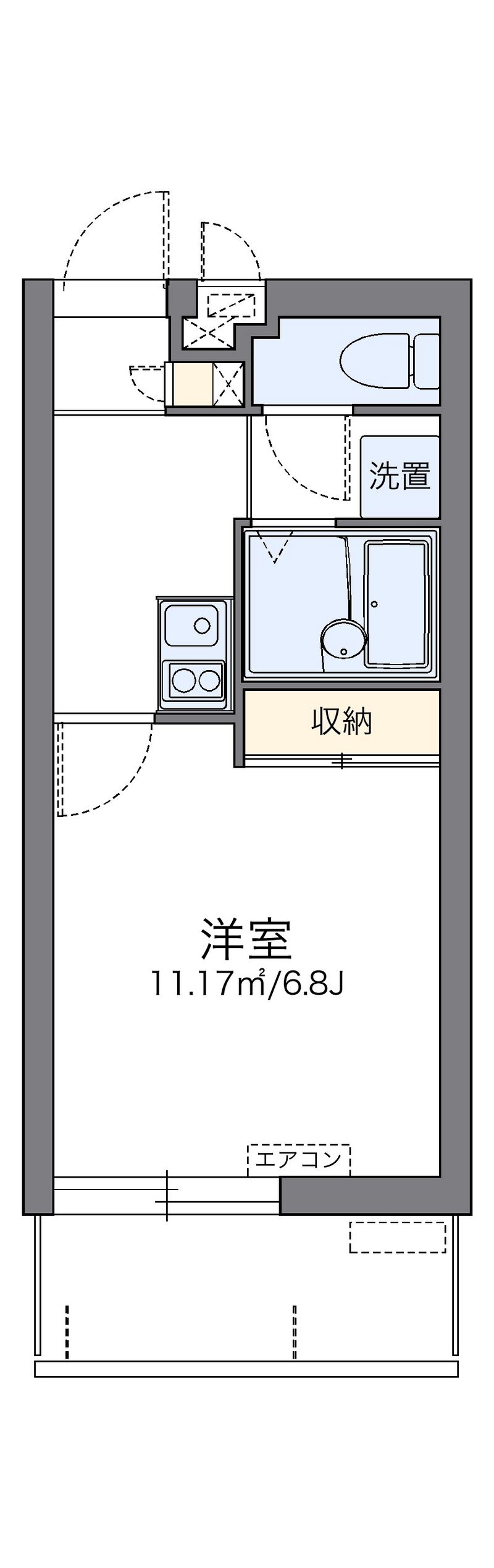 レオパレスヒルサイド松尾Ⅰ 間取図