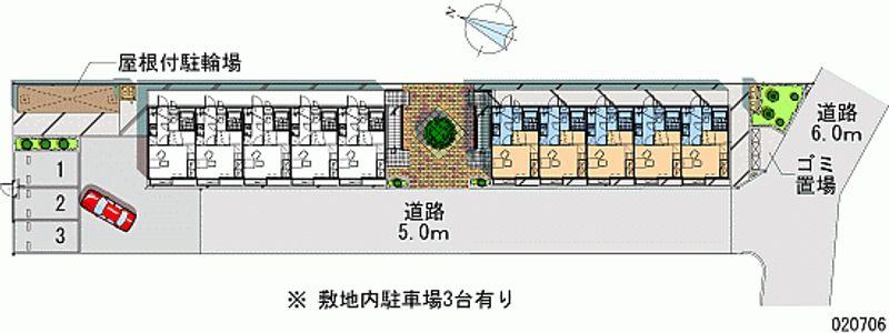 レオパレスフォレストⅡＢ 区画図
